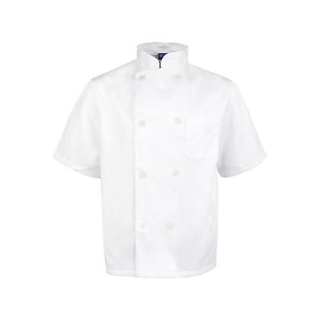 Medium White Short Sleeve Chef Coat